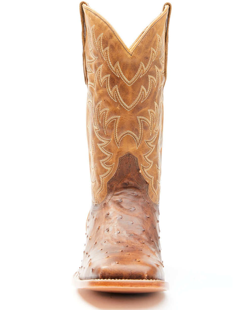 Cody James Mens Full Quill Ostrich Exotic Boot Wide Square Toe Bbme038 